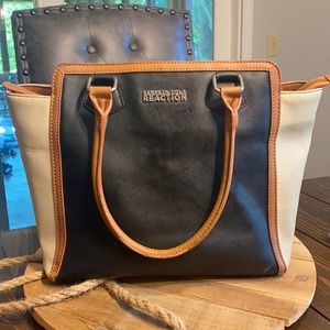Kenneth Cole Reaction Brown Cream Tote Purse
